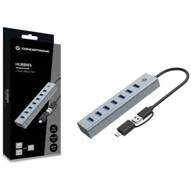 Conceptronic USB-Hub 7-Port 3.0/C->7x3.0 +TypC 5Gbps USB-A x 7