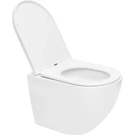 Sat Wand-WC mit WC-Sitz Weiß glänzend