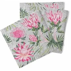 Sovie HORECA Serviette Ria aus Tissue 33 x 33 cm, 100 Stück Exotisch Blumen Floral