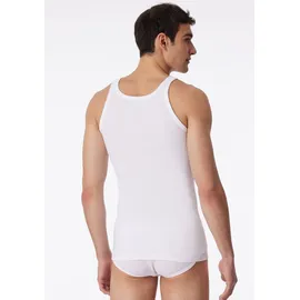 SCHIESSER Unterhemd "Original Classics", Herren, Gr. 4, N-Gr, weiß (100, weiß), Feinripp, Obermaterial: 100% Baumwolle, unifarben, körpernah, tiefer Rundhals, Unterhemden Unterhemd, mit Markenlabel, Topseller