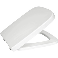 EUGAD Toilettendeckel mit Absenkautomatik, Duroplast, Eckige Form, Weiß