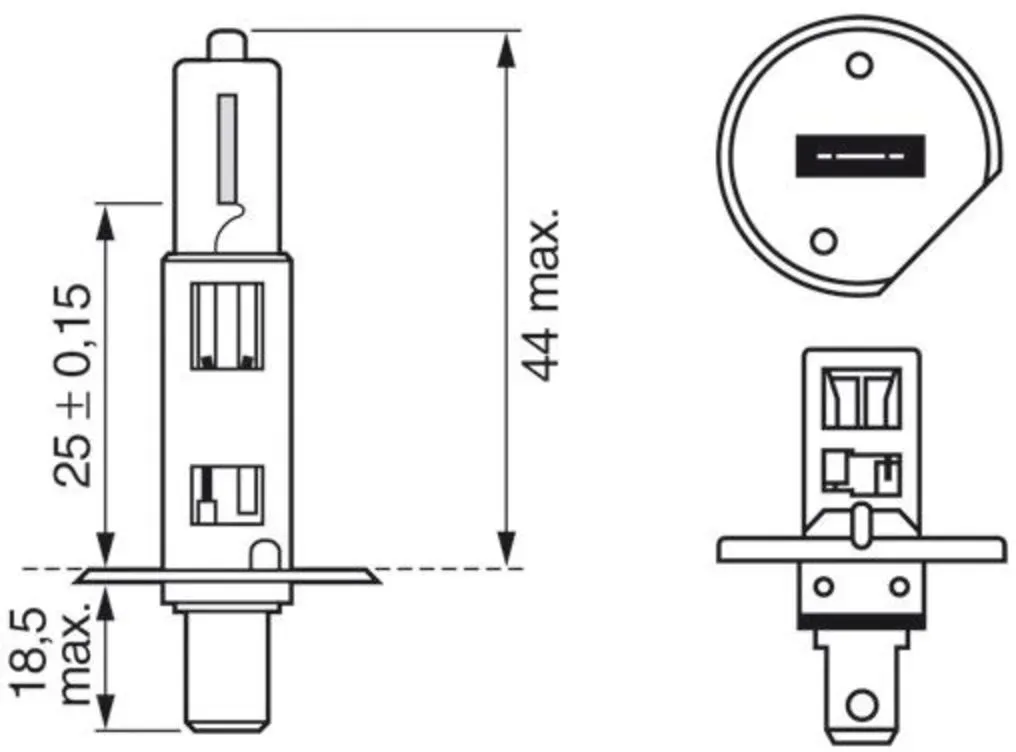 Bombilla halógena BOSCH H1 Ultra White 12V, 55W