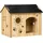 PawHut Hundehütte 69 x 50 x 58,5 cm MDF Schwarz