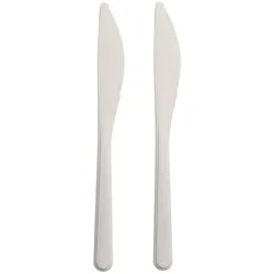 Papstar 50x BIO-Messer Mehrweg 185mm aus BIO-PP extra stabil weiss