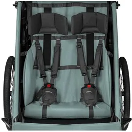 Qeridoo QUPA 2 Plus Kinderanhänger Mineral Blue 2024