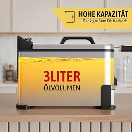 Costway Fritteuse 2000W schwarz
