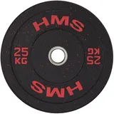 HMS Hantelscheibe Bumper 25 kg rot / schwarz
