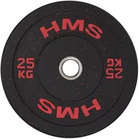 HMS Hantelscheibe Bumper 25 kg rot / schwarz