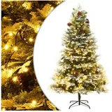 vidaXL Weihnachtsbaum mit Beleuchtung Grün 195 cm