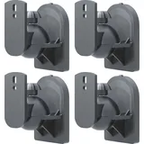 goobay 49391, - Lautsprecher, Wandhalterung, 4er Set, max. 3,5 kg, schwarz