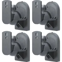 goobay 49391, - Lautsprecher, Wandhalterung, 4er Set, max. 3,5 kg, schwarz