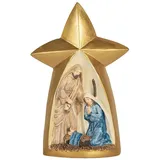 Clayre & Eef Weihnachtsdekoration Krippe in gold mit Stern 21 cm