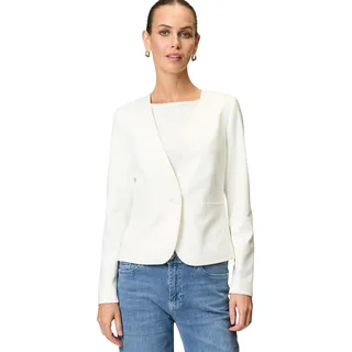 Zero Piqué-Blazer mit Knopfverschluss und Paspeltaschen, Ecru, 38