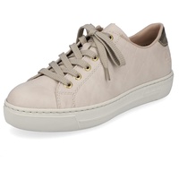 Rieker Damen Sneaker L9800, Frauen Schnürschuhe,Schnuerer,straßenschuhe,Strassenschuhe,Schnuerung,Shoes,Low-tie,schnürschuhe,beige (80),37 EU / 4 UK