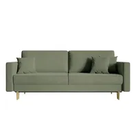 Selsey Schlafcouch Samt 3-Sitzer Olivgrün