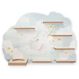 Kreative Feder Regal „Sternensammler“ geeignet für Toniebox und Tonies inkl. 40 Metallplättchen für Flexible Befestigung der Tonie Figuren (Sternensammler)