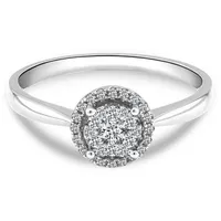 Adam & Eve Verlobungsring mit 33 Brillanten 0.21ct. 585/- Gold oder Weißgold (Diamantring AE30, mit Ringbox), inklusive Echtheitszertifikat - Gravur möglich silberfarben 54