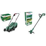 Bosch Home and Garden Bosch Akku-Rasenmäher EasyMower 18V-32-200 & Bosch Akku Rasentrimmer EasyGrassCut 18V-26 (ohne Akku, 18 Volt Power for All System, Schnittkreisdurchmesser: 26 cm, im Karton)