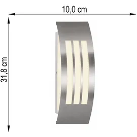 Rabalux Wandleuchte (31,8) 31,8 cm Silber/Weiß