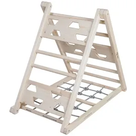 roba Kletterdreieck Holz mit Seil - Sprossen, Natur/Grau, ab 24 Monaten - Gr.: onesize