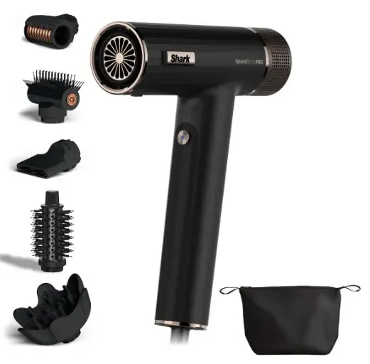 Shark STYLE iQ Haushaltsgeräte, Multistyler, Warm, Alle Haare, 110 °C, Schwarz,