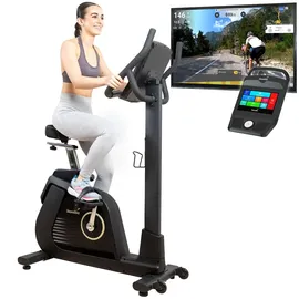 Skandika Liege-Ergometer/Ergometer Cykling P14 | Heimtrainer Fahrrad mit Touchscreen, Multimedia Computer, bis 150 kg, Bluetooth, App-Verbindung, Kinomap | Fitnessbike für Zuhause