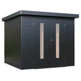 Wolff Finnhaus Premium Metall Gartenhaus Eirik 2424 Anthrazit