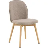 AC Design Mid.you Stuhl, Textil, Kautschukholz, massiv, Rundrohr, 49x89x56 cm, FSC Mix, Stühle, Cindy-Esszimmerstuhl Caso-Stoff beige 3, Basis