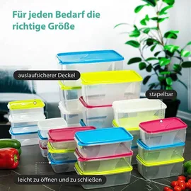 MiraHome Vorratsdosen Sets verschiedene Größen rund/quadratisch grün – Vorratsdosen mit Deckel Luftdicht – Gefrierdosen für Mealprep – Küche – Grün
