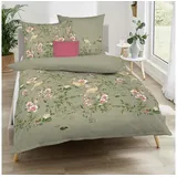 KAEPPEL Bettwäsche Pagode oliv 155x220 cm + 80x80 cm - grün