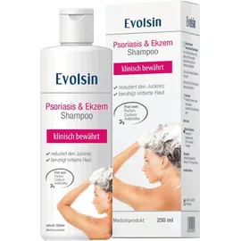 Evolsin Evolsin® Ekzem & Psoriasis Shampoo bei Schuppenflechte, Ekzemen &Neurodermitis auf kopfhaut & Körper I OHNE KORTISON I Medizinprodukt I Bei Neurodermitis & Schuppenflechte Kopfhaut