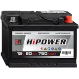HR Autobatterie 12V 80Ah HiPower