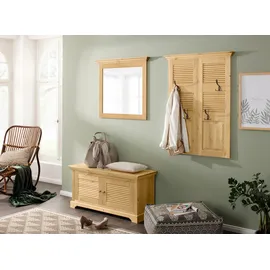 Home Affaire Spiegel "Livana", weiß, B:80cm H:80cm T:8cm, Massivholz, Spiegel, FSC zertifiziertes Massivholz