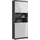 xonox.home Scout Hochschrank 74x31x191 cm Braun/Grau/Weiß Hochglanz