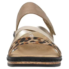 Rieker Damen Pantoletten V3652-62 für animal, Größe 36