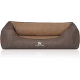 Knuffelwuff Hundebett Outlander Orthopädisch Kunstleder XXL 120 x 85cm Coffee/Braun