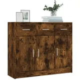 vidaXL Sideboard Räuchereiche 91x28x75 cm Holzwerkstoff