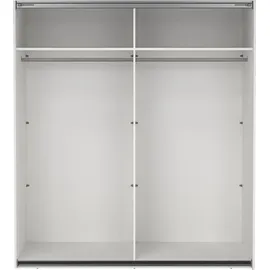 VCM Catania Schiebetürenschrank 2 Türen mit Spiegel 180x200cm weiß.