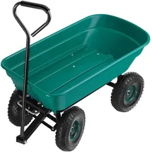 Tectake Bollerwagen Gartenwagen mit Kippfunktion grün