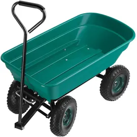 Tectake Bollerwagen Gartenwagen mit Kippfunktion grün