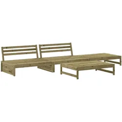 vidaXL 4-tlg. Garten-Lounge-Set Kiefernholz Imprägniert