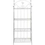 Tidyard Pflanzentreppe Blumenständer Blumenständer Metall 5 Ebenen Blumenregal Standregal Gartenregal Leiterregal für Innen-Balkon, Weiß