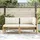 vidaXL Garten-Lounge-Set 2-tlg. cremeweiß Bambus