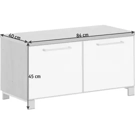 Sconto Dorio 84 x 45 x 40 cm weiß / weiß