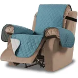 Wasserdichte Sesselbezüge Für Relaxsessel, Gesteppter Relaxsesselbezug, 1-sitzer-sofabezug, Rutschfest, Haustierfreundlich (blau - 21 Zoll)