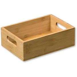 KESPER Aufbewahrungsbox, stapelbar, Material: FSC®-zertifizierter Bambus, Maße: B x T 16,5 x H): 8 cm, Farbe: Braun | 57403