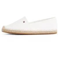 Tommy Hilfiger Damen Espadrilles Flag Canvas mit Logo, Weiß