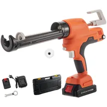 Vevor Wurst-kartuschenpistole, 6500 N Silikonpistole, Akku 10-unzen-kartuschenpistole, 600 ml, 57 x 24 x 7,5 cm, aus Eisen Pa6 Material, 5,1 kg, 20 V, zum Füllen von Rissen, Lücken, Glas, Keramik