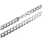 Silberkettenstore Silberkette Panzerkette 10mm - 925 Silber, Länge wählbar silberfarben 80cm