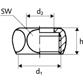 Schell Überwurfmutter ohne Dichtung, DN 15, G 1/2" x d. 12mm, Chrom 747140699